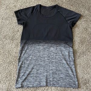 COPY - Lululemon Fitted Short Sleeve - Size 8 - Black & Gray